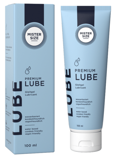 Mister Size Premium Lube Verpackung plus Tube